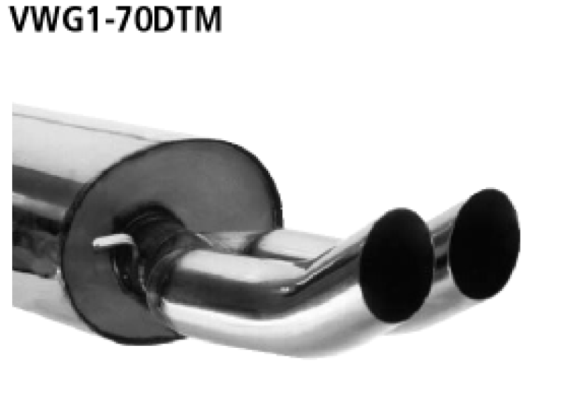 Bastuck Edelstahl Endschalldämpfer VW Scirocco 1 - DTM 2 x 70mm